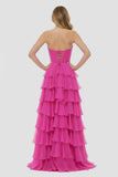A-Line Sweetheart Layered Chiffon Sleeveless Formal Prom Dress