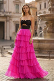 A-Line Sweetheart Layered Chiffon Sleeveless Formal Prom Dress