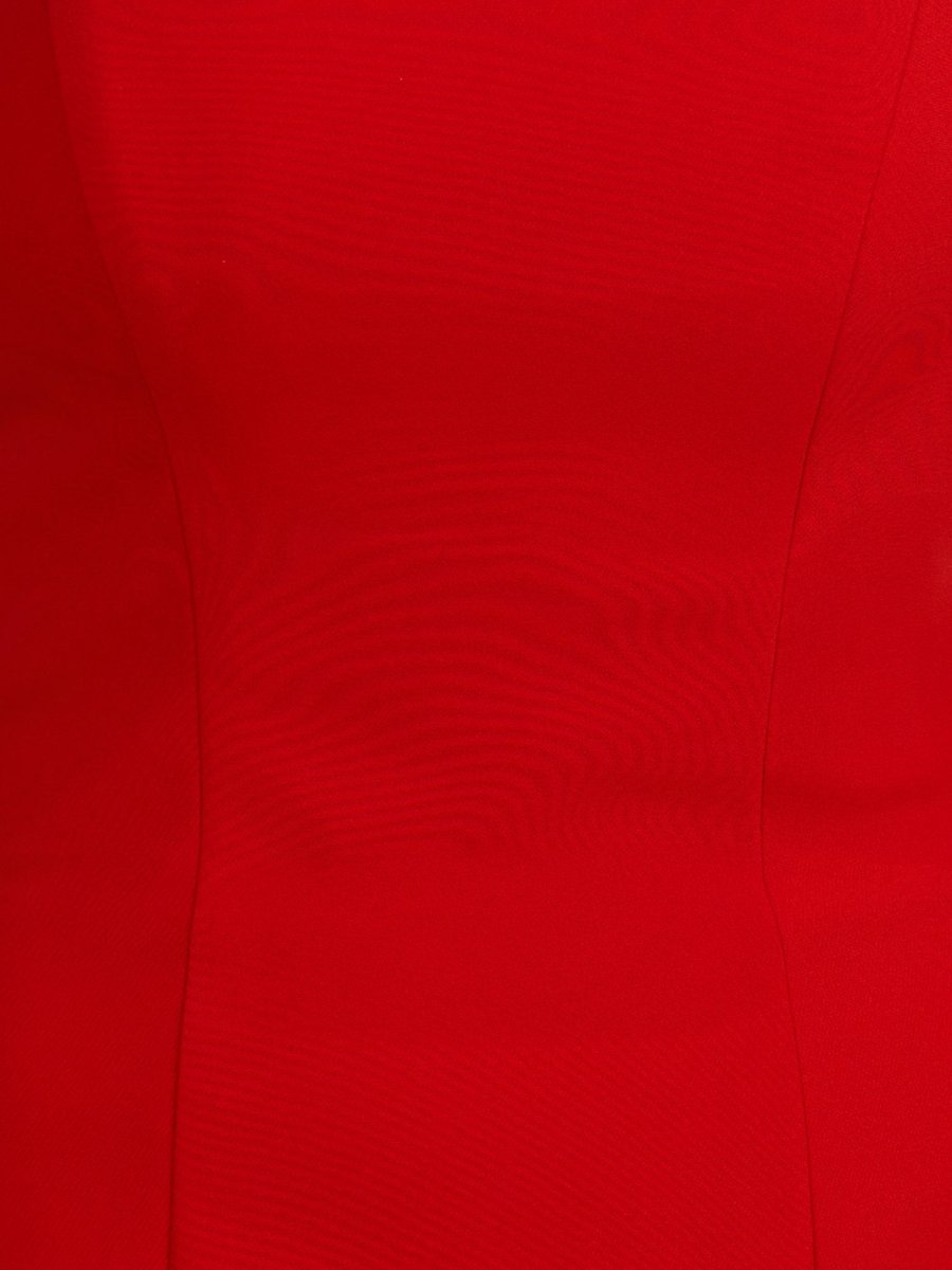 Red - A-Line Strapless Ruffles Mini Party Dresses