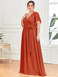 Benutzerdefinierte Größe Krawatte-Taille Plissee A-Linie Abendkleid Damen formale Ballkleider