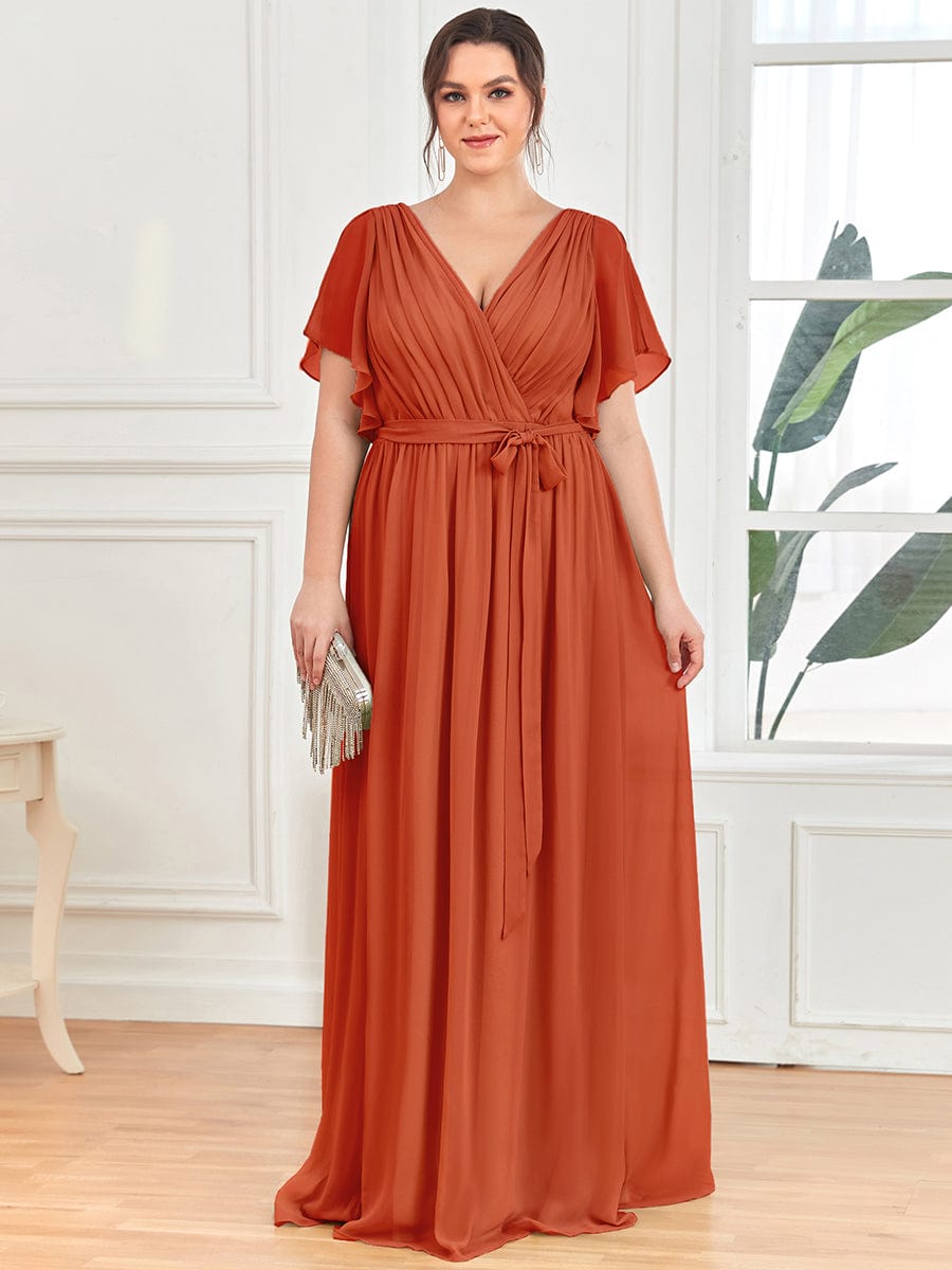Benutzerdefinierte Größe Krawatte-Taille Plissee A-Linie Abendkleid Damen formale Ballkleider