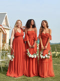 Off-Shoulder Sweetheart Double Layer Pleated Evening Dress Women's Wedding Party Prom Dresses