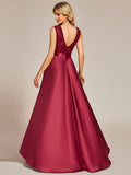 Elegant Sleeveless High-low Lace Top Wedding Guest Dress Prom Party Dresses Gowns