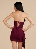 Yellow - Strapless Spandex Bodycon Homecoming & Cocktail Dress With Slit