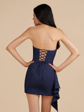 Yellow - Strapless Spandex Bodycon Homecoming & Cocktail Dress With Slit