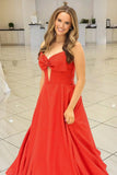 Navy Blue Sweetheart Satin Beaded A Line Long Prom Dresses With Bow