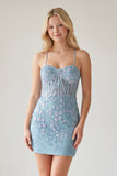 Sheath Lace Corset Homecoming Dress