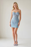 Sheath Lace Corset Homecoming Dress