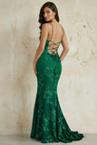 Sky Blue Spaghetti Straps Mermaid Tulle Long Prom Dresses With Appliques