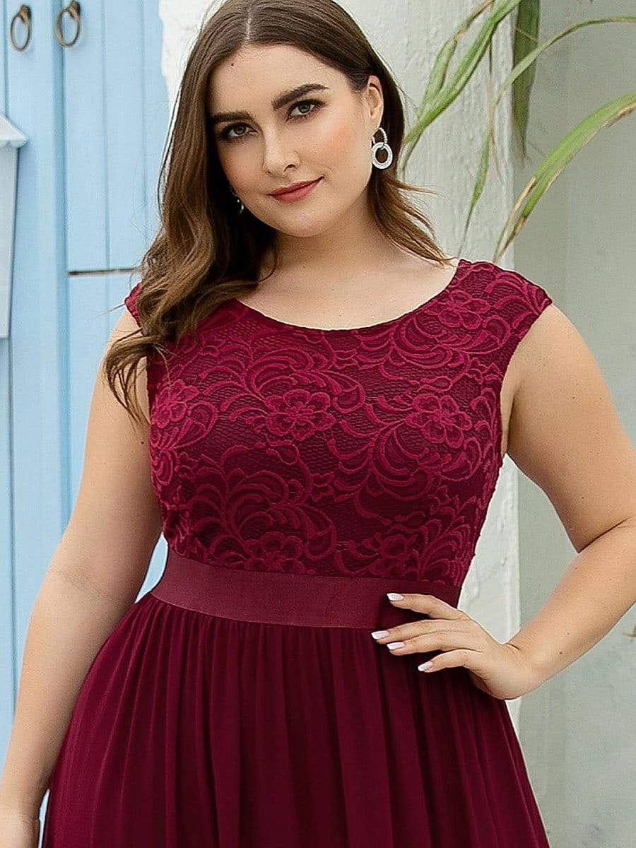 Vestido clásico de dama de honor con escote redondo y espalda en V, corpiño de encaje, vestidos formales de noche, vestidos de fiesta