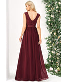 Vestido clásico de dama de honor con escote redondo y espalda en V, corpiño de encaje, vestidos formales de noche, vestidos de fiesta