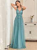 Maxi Langes Elegantes Ätherisches Tüll Abendkleid Formelle Ball Party Kleider Kleider