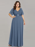 Custom Size Flutter Sleeves Chiffon Empire Waist Bridesmaid Dress Evening Mother of the Bride Dresses
