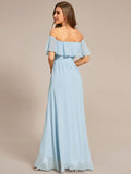 Elegant Chiffon High-Low Off The Shoulder Bridesmaid Dress Prom Evening dresses