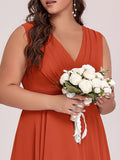Custom Size Chiffon Double V Neck Asymmetrical Hem Dress Junior Bridesmaid Dresses Party Gowns