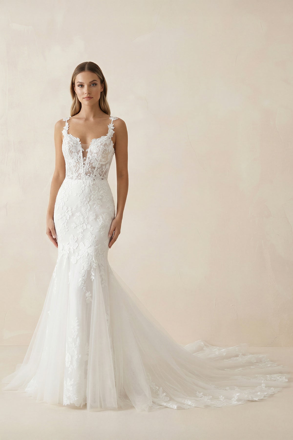 Fairy Mermaid Sweetheart Lace Wedding Dresses with Appliques