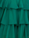 Fuchsia Strapless A Line Chiffon Ruffles Homecoming Dresses With Flower