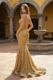 Mermaid Sweetheart Neck Sequins Prom Dress