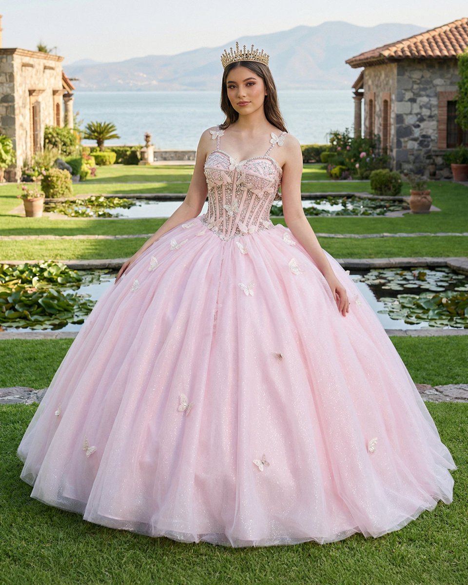 Pink Ball Gown Tulle Sweetheart Quinceanera Dress