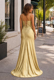 Sheath Black Long Appliques Prom Dress