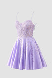 Green Appliques Sweetheart Lace-Up A-Line Short Party Dress