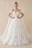 Gorgeous Ball Gown Sweetheart Lace Tulle Wedding Dresses