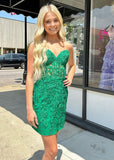 Tight Short Homecoming & Cocktail Dresses with Appliques
