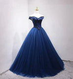 Green Beading Off the Shoulder Sweep-Train Quinceanera Dresses