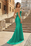 Sheath Strapless Sweetheart Long Prom Dress with Slit