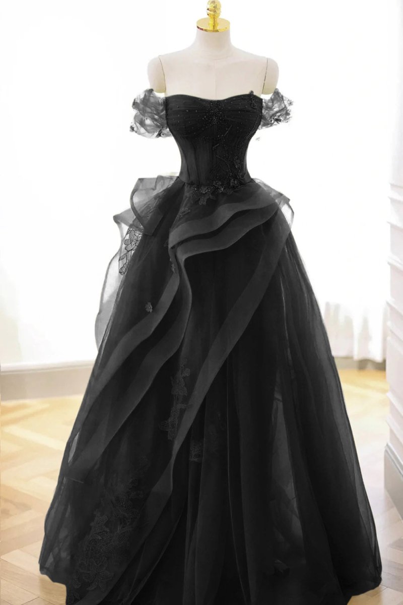Green Tulle Lace Long Prom Dress with Corset. Green Formal Party Dress
