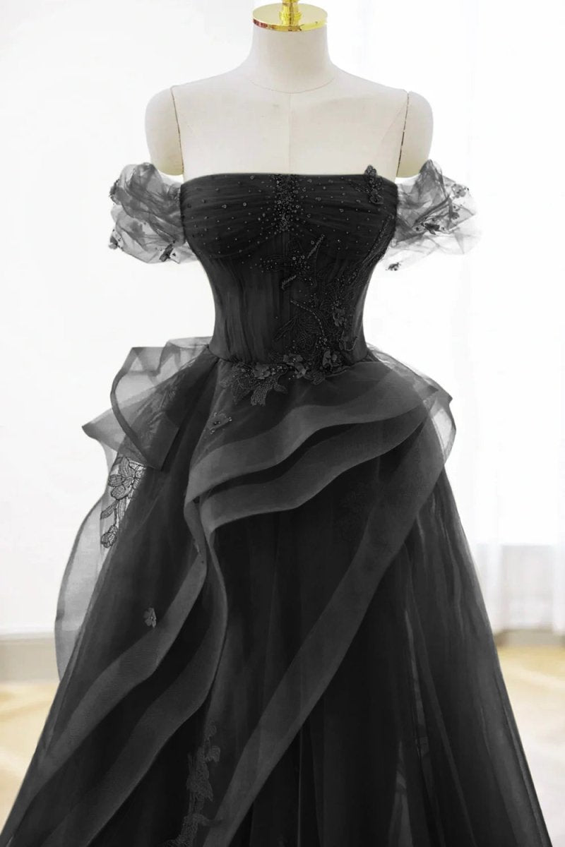Green Tulle Lace Long Prom Dress with Corset. Green Formal Party Dress