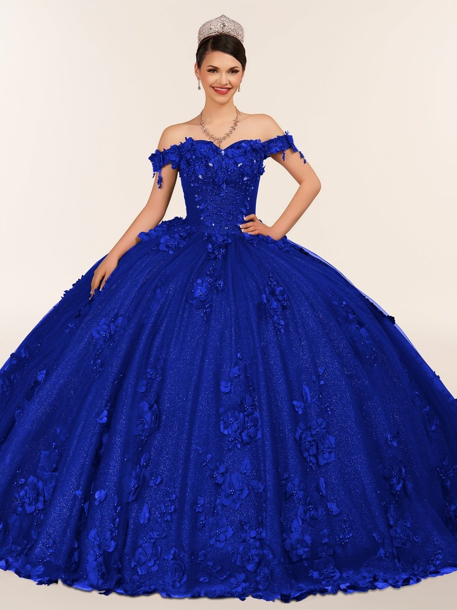 Ball Gown Organza Off The Shoulder Burgundy Quinceanera Dress