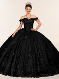 Ball Gown Organza Off The Shoulder Burgundy Quinceanera Dress