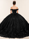 Ball Gown Organza Off The Shoulder Burgundy Quinceanera Dress