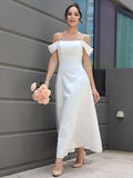 A-Linie/Princess-Linie Satin Rüschen Spaghettiträger Ärmellos Knöchellang Brautkleider Brautkleider