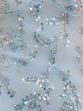 Sky Blue Bodycon V Neck Sequined Satin Mini Party Dresses