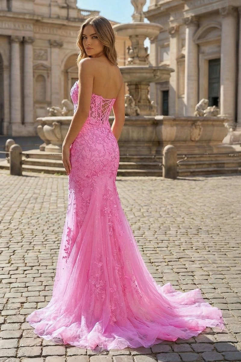 Mermaid Sweetheart Tulle Lace Prom Dress