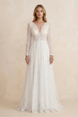 Bohemian A-Line Sparkly Sequined Luxury Wedding Dresses