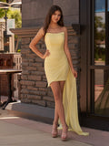 White Sheath Strapless Short Homecoming Dress with Drape