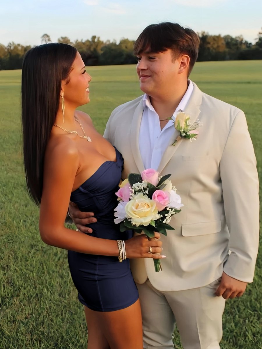 Yellow - Sweetheart Sheath Short Homecoming Dresses With Keyhole