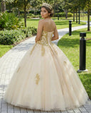 Quinceanera Dress Ivory Ball Gown Sweetheart Appliques Beading Prom Dresses