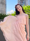 A-Line/Princess Chiffon Ruffles Spaghetti Straps Sleeveless Floor-Length Junior/Girls Bridesmaid Dresses