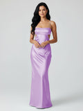 Spaghetti Straps Sheath Aqua Blue Prom Dress Formal Satin Party Dress