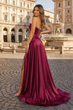 A Line Sweetheart Royal Blue Keyhole Long Prom Dress