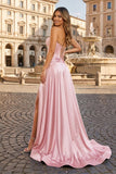 A Line Sweetheart Royal Blue Keyhole Long Prom Dress