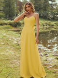 A-Line/Princess Chiffon Sash/Ribbon/Belt Sweetheart Sleeveless Floor-Length Bridesmaid Dresses Evening Dress