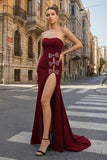 Sweetheart Black Mermaid Prom Dress with Bow