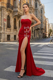 Sweetheart Black Mermaid Prom Dress with Bow