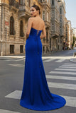 Sweetheart Black Mermaid Prom Dress with Bow