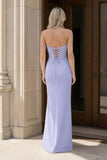 Yellow Strapless Sheath Satin Long Formal Prom Dresses With Bow
